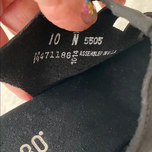 Munro Black Heels with Cage Design