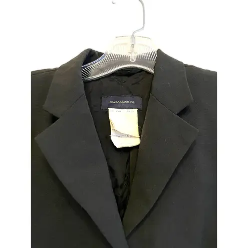 Piazza Sempione Long 4 Button Blazer Jacket Black Size IT 40 Italy Made Pockets