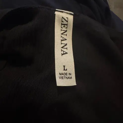 Zenana Outfitters NEW Woven Double Spaghetti Strap V-Neck Cami Size Large Black