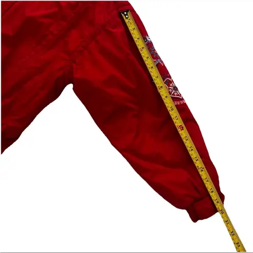 Obermeyer Vintage Austin Womens Ski Jacket 8 Red Embroidered Retro Snow Winter