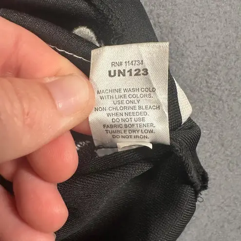 Cheerleader Uniform Top Black Silver V