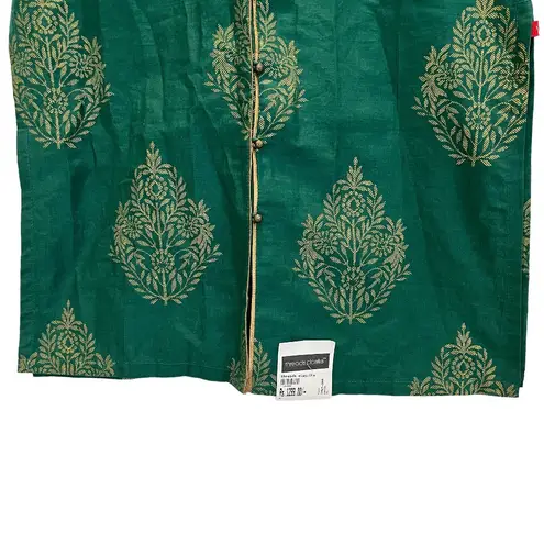 Threads Clasilks Womens XS Kurti Green Gold