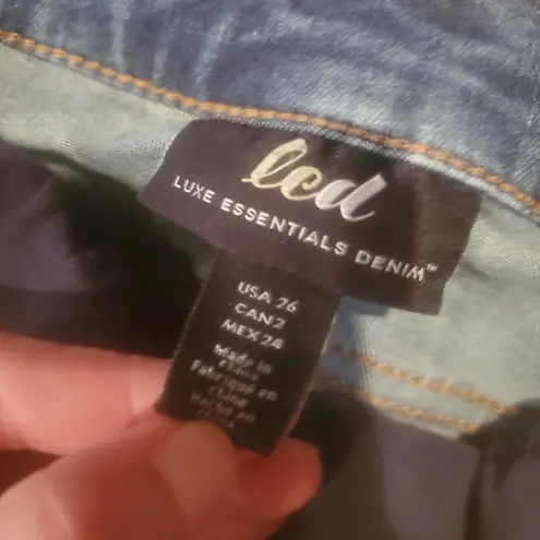 Liz Lange  Maternity Dark and Distressed Blue Skinny Jeans And One Straight