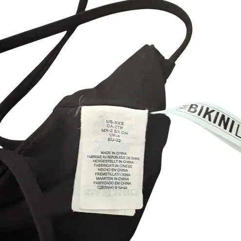 The Bikini Lab NWT, Sexy Skimpy Coverage One Piece Black Swimsuit, Sz XXS