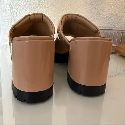 Aerosoles ECHO platform sandals Women's Glossy Tan Mules size 7