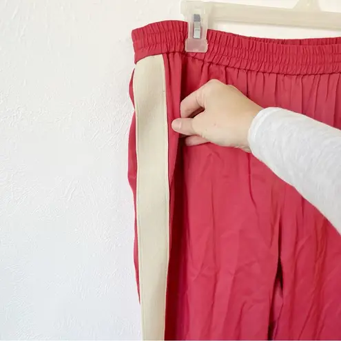 Tibi  Red Drapey Tech Jogger Pants Sz M