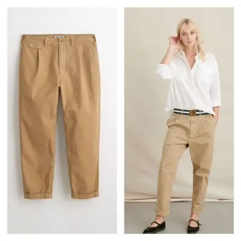 Alex Mill Standard Signature Pleated Pant Chino Tan Ankle pants Size 32 unisex Size undefined