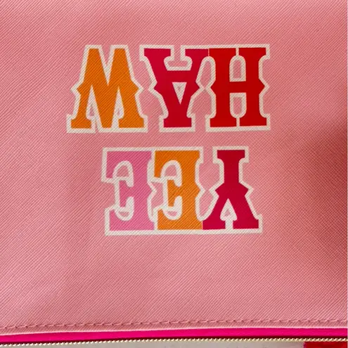 The Paper Studio Yee Haw Pink Makeup Cosmetic Travel Bag Clutch Western Cowgirl