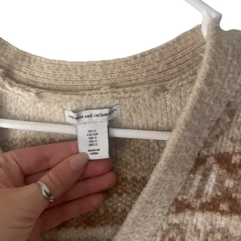 Cupcakes and Cashmere Women's Size Small Brown Academia Button Up Sweater