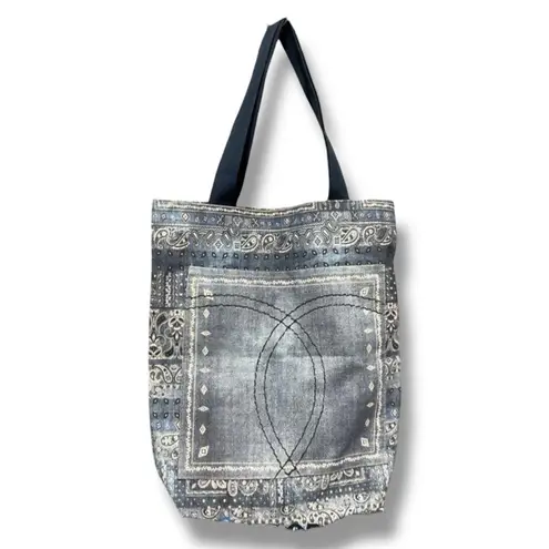 Johnny Was x SASSON Limited Edition Collab Canvas Tote in Denim Blues
