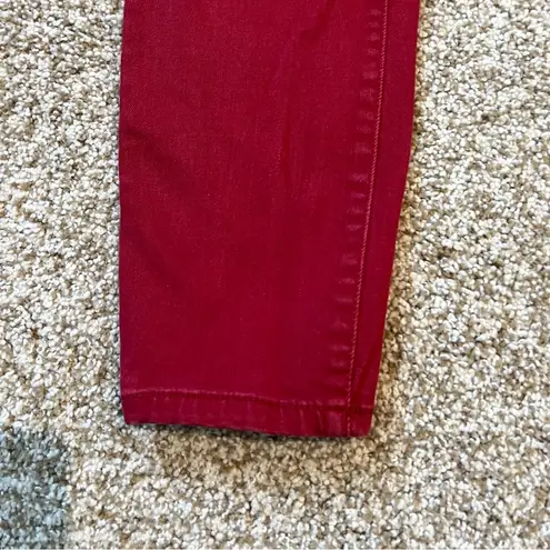 DL1961 Margaux Mid-Rise Instasculpt Ankle Skinny Red Size 26