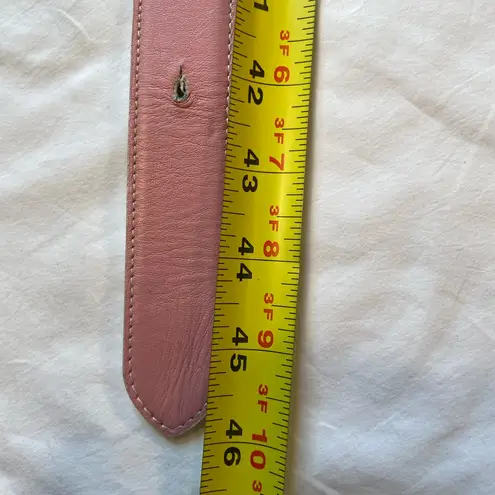 Alessandro Albanese Light pink and White Leather belt strap size 46” long