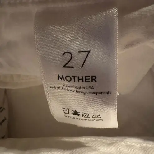 Mother Womens Snacks! The Pleated Sticky Rice Fun Dip Short, White Size 27 NWT