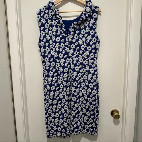 Tyler Boe dress Size XL Sleeveless Blue W/white Flowers