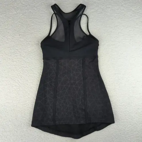 Lululemon  Pedal Pace Tank Workout Activewear Black Women's 2 High Neck Zip Front