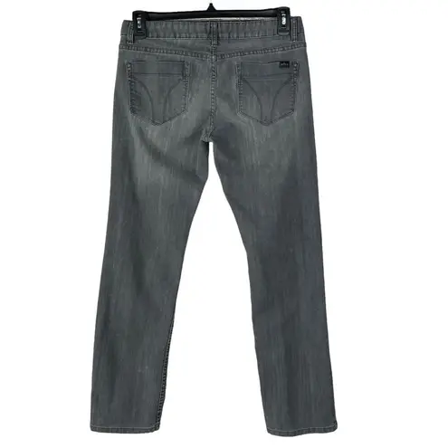 prAna SZ 6 Jeans Straight Leg Stretch Low-Rise Gray 5-Pockets Womens