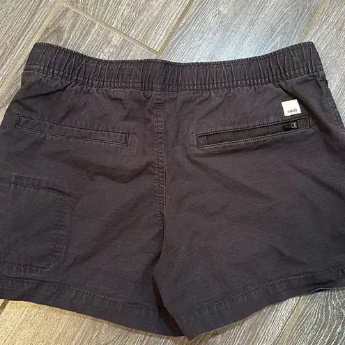 Vuori ripstop black cotton hiking shorts size small