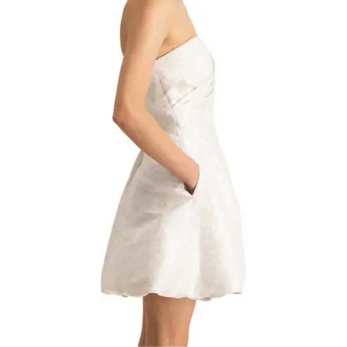 Monique Lhuillier ML x BHLDN Women’s Mallory Jaquard White Strapless Mini Dress