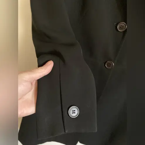 🌞INC International Concepts Black Long Sleeve Lined 2 Button Blazer Jacket #Gr Size 4