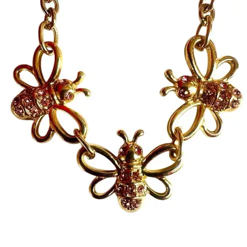 R.J. Graziano “You Can Do It” Bee Necklace Gold