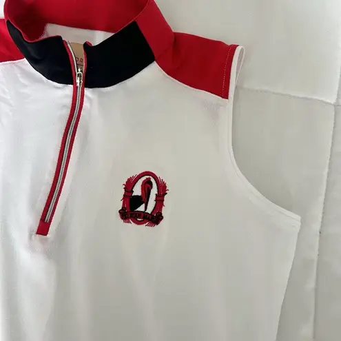 Sport Haley Womens Size XS Tank Top Golf Polo Red White Outdoor Pelican Marsh