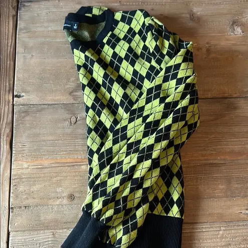 New York & Company Black and Yellow Cardigan Sweater, Women’s S