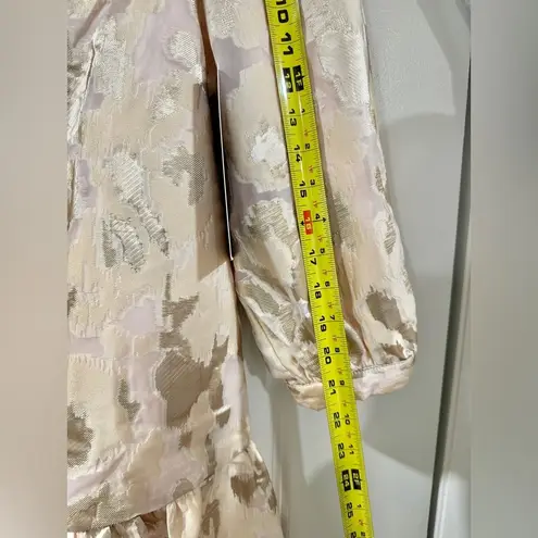 Tuckernuck Palmerston Dress M Champagne Gold Fil Coupé Midi Occasion NWT Size M