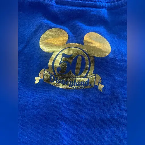 Disney  50th Anniversary Disneyland Resort Blue Short Sleeve T-Shirt Size Large