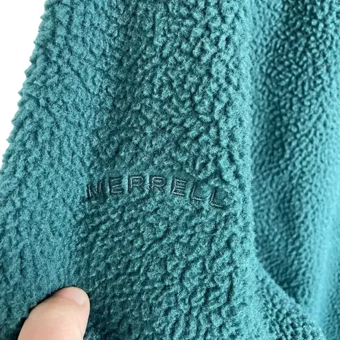 Merrell Women’s Sherpa Fleece Full Zip Jacket in Dark Green Size XL