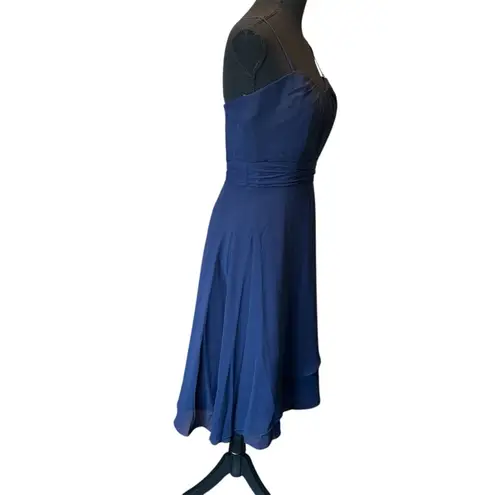 Alfred Angelo Navy Strapless dress Size 8