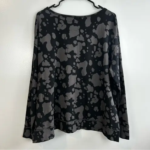 Rachel Hollis Black/Grey Made for More Acid/Stonewash Crewneck Sweatshirt Medium Black