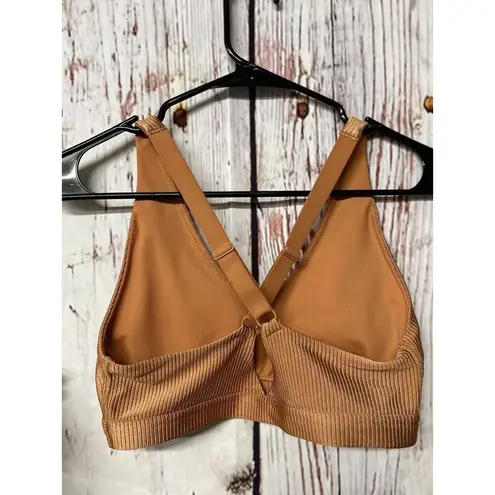 Aerie Offline By  Crossover Keyhole Sports Bra - Metallic Orange / Size Medium