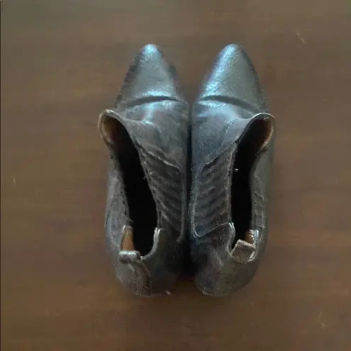 Jonak Paris Snakeskin Ankle Boots Black Size 7