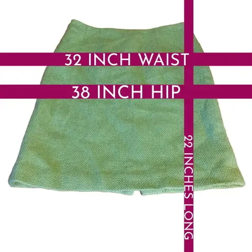 RICKIE FREEMAN FOR TERI JON LIME GREEN WOOL BLEND PENCIL SKIRT (12)