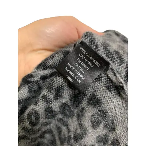 360 Cashmere  Gray Cheetah Print Open Cardigan Size Large