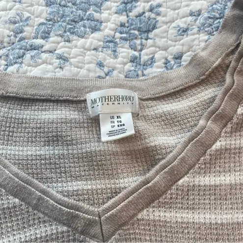 Motherhood Maternity Beige and White Striped Long Sleeve Sweater Size XL