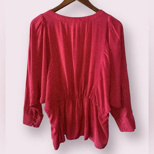 Maeve Anthropologie Chatham Polka Dot Blouse - size medium