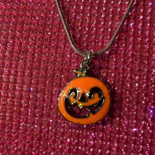 Boutique Pumpkin Necklace Halloween Jewelry Goth Egirl Witch spooky