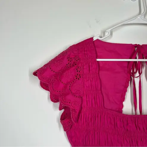 Jason Wu Pink Smocked Maxi Dress Size Large