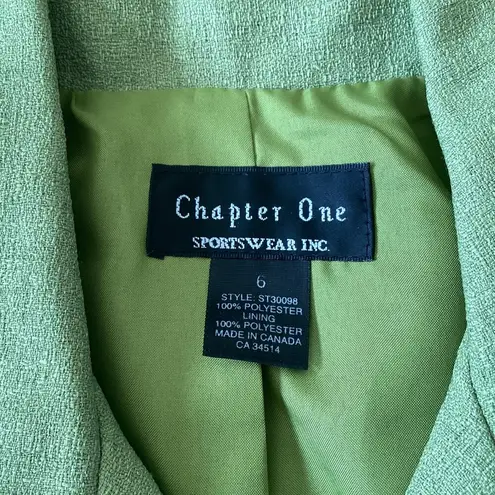 Chapter One Green Blazer Size 6