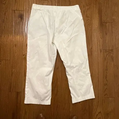J. McLaughlin white crop wide leg pant size 14