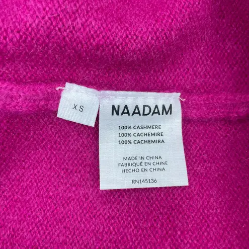 Naadam Luxe Cashmere Turtleneck Tunic Sweater Fuschia Pink Size XS
