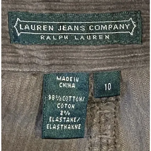 Ralph Lauren  Jeans Company Gray Corduroy Pants ~ Women's Size 10