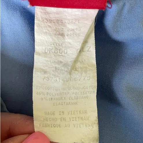 Dickies Women Scrub Top S Blue Short Sleeve Medical Uniform Nurse Office Dental