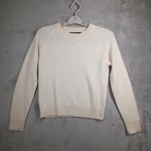 Quince Sweater Small Ivory Crew Neck Soft Cozy Neutral Minimalist Luxury Minimal