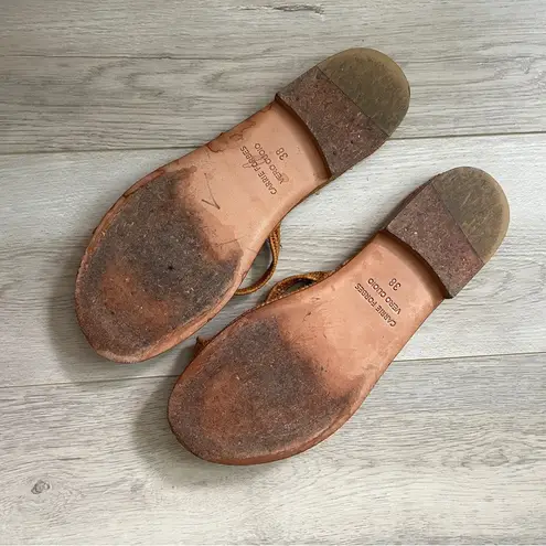 Carrie Forbes Sandals salam raffia flat womens Brown (size 38) vacation summer