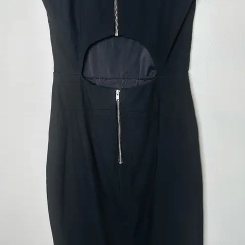 Elizabeth and James Women's Black Elana Square Neckline Zip Up Gown Size 2