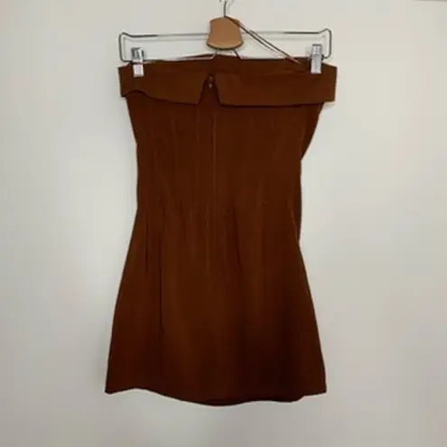 With Jean Chloe Chocolate Brown Corset Mini Dress Womens Size XScheck