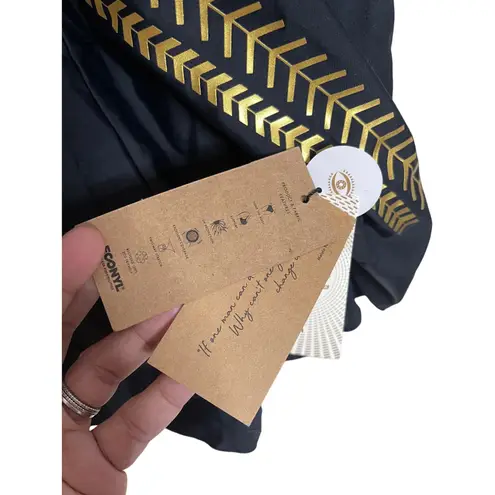 Biliblond Onepiece Overall Swim in Black Gold Womans XL NWT