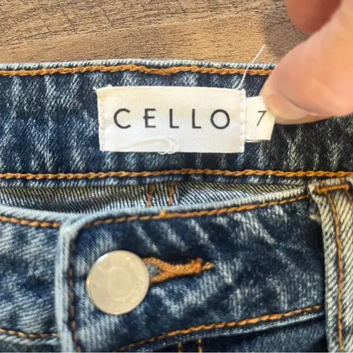 Cello  Flare Jeans Juniors Size 7 Distressed Sassy High Rise Destroyed Festival